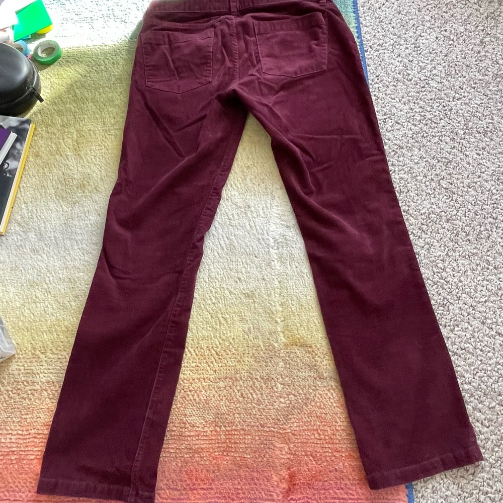 J. Crew Burgundy Matchstick Corduroys 29S - Picture 4 of 5